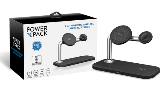 Power X Pack 3-in-1 Magnetic Wireless Charge Station - Virbu Mobile