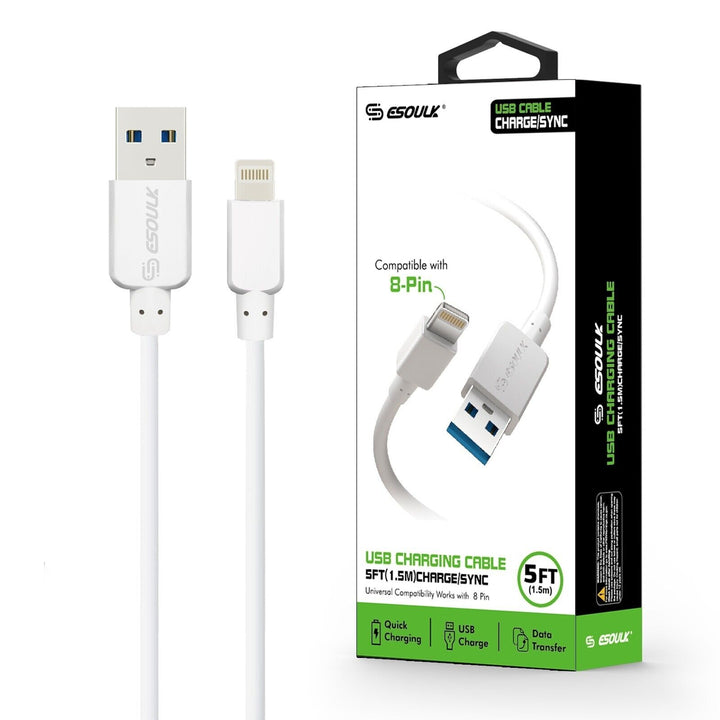 ESOULK USB-A to MFI Certified Apple Cable - 5FT - Virbu Mobile