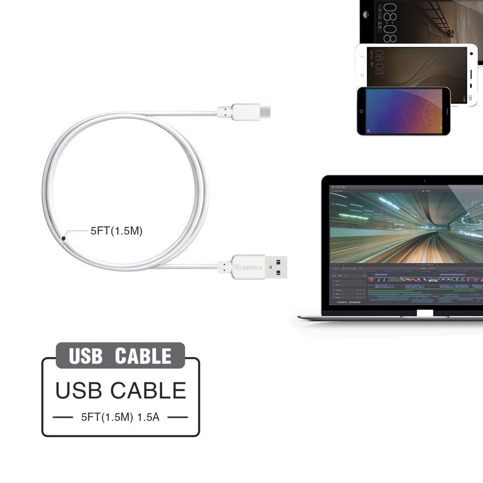 ESOULK USB Charging Cable Type C - 5FT - Virbu Mobile