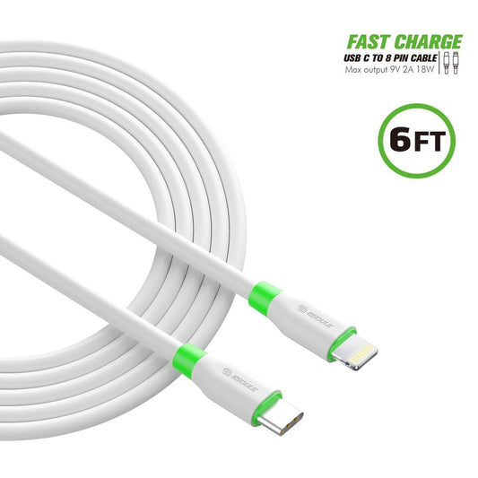 ESOULK USB C To MFI Certified Apple Fast Charge Cable - 6FT - Virbu Mobile