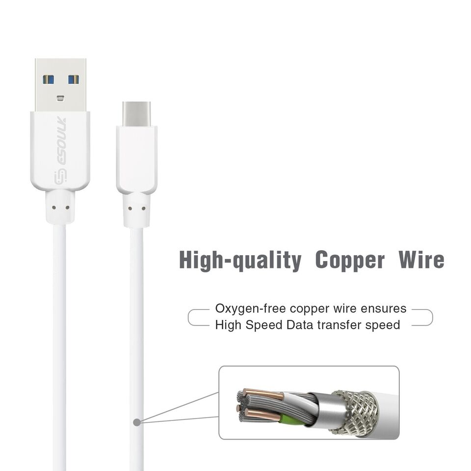 ESOULK USB Charging Cable Type C - 5FT - Virbu Mobile