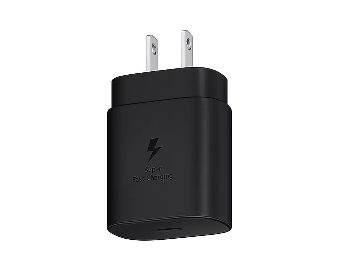 samsung 25w fast charging wall charger side view