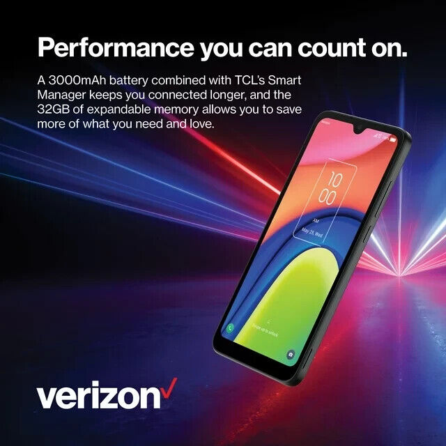 tcl 30 le verizon 3000mah battery 32gb memory